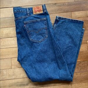 Levis 505 Mens Size 44x30 Blue Jeans Straight Regular Casual Workwear Outdoor